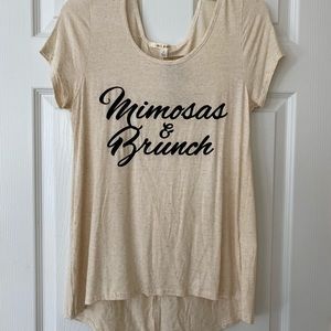 NWT Mimosas & Brunch Flowy Graphic Tee